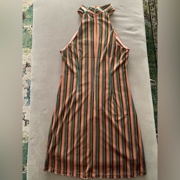 Endless Rose Multi colored striped High-neck dress.Velvet. Size: Small. Adorable - Picture 3 of 8